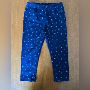 🍊5/$25 GAP Navy Floral Print Leggings size 18-24m